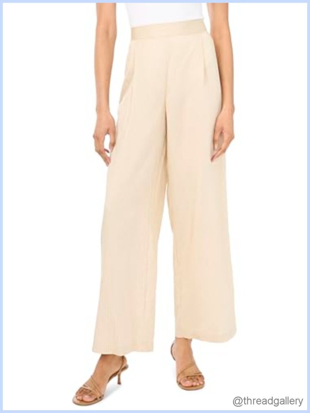 Wide Leg Front Pleated Pants Mid Rise Straight Regular Fit